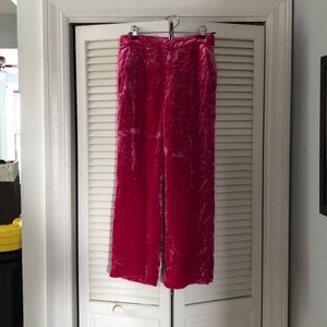 Fun Pink velvet lounge pants